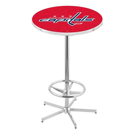 Holland Bar Stool Co 42" Chrome Washington Capitals Pub Table L216C4228WshCap